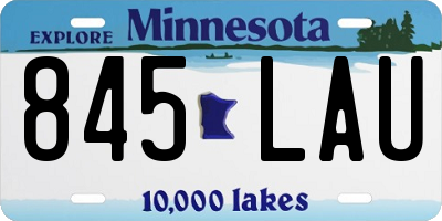 MN license plate 845LAU
