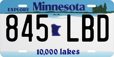 MN license plate 845LBD