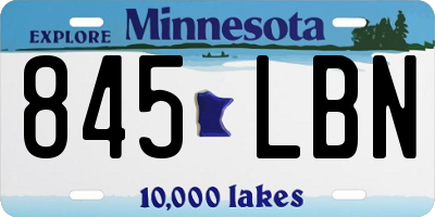 MN license plate 845LBN