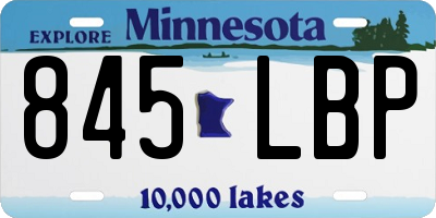 MN license plate 845LBP