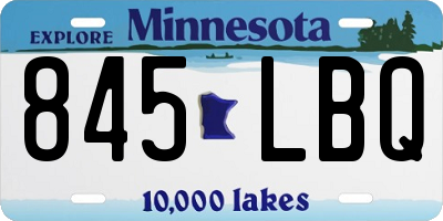 MN license plate 845LBQ