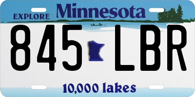 MN license plate 845LBR