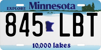 MN license plate 845LBT
