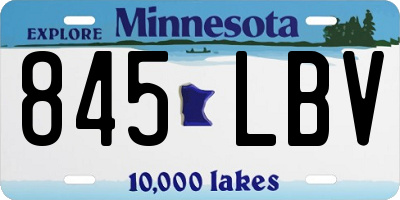 MN license plate 845LBV