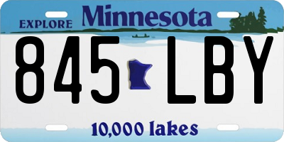 MN license plate 845LBY