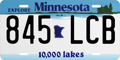 MN license plate 845LCB