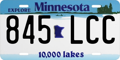 MN license plate 845LCC