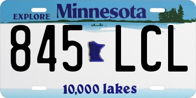 MN license plate 845LCL