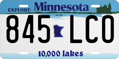 MN license plate 845LCO