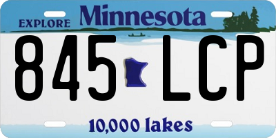 MN license plate 845LCP