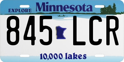 MN license plate 845LCR