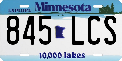 MN license plate 845LCS