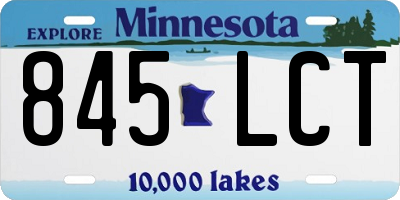 MN license plate 845LCT