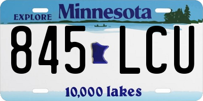 MN license plate 845LCU