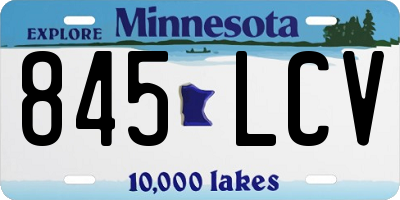 MN license plate 845LCV