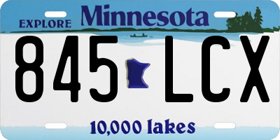 MN license plate 845LCX