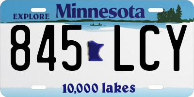 MN license plate 845LCY