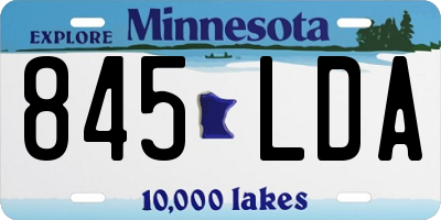 MN license plate 845LDA