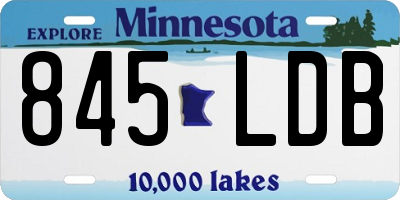 MN license plate 845LDB
