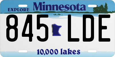 MN license plate 845LDE