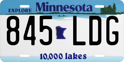 MN license plate 845LDG