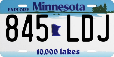 MN license plate 845LDJ