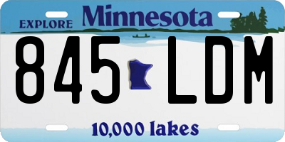 MN license plate 845LDM