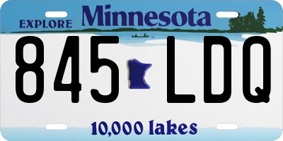 MN license plate 845LDQ