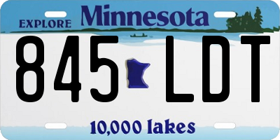 MN license plate 845LDT