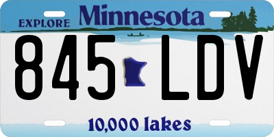 MN license plate 845LDV