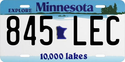 MN license plate 845LEC