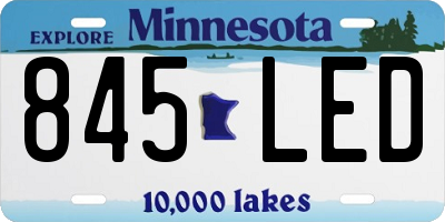 MN license plate 845LED