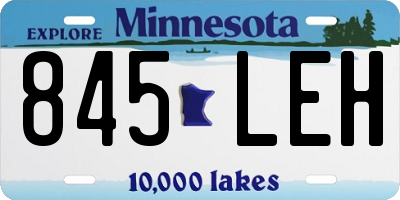MN license plate 845LEH