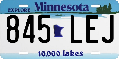 MN license plate 845LEJ