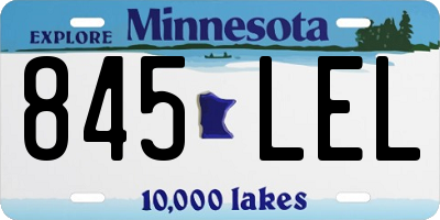 MN license plate 845LEL