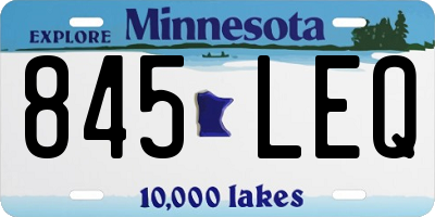 MN license plate 845LEQ