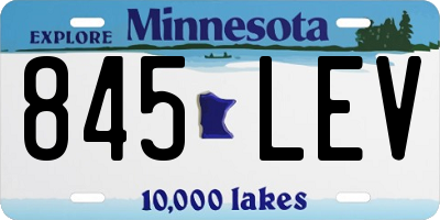 MN license plate 845LEV