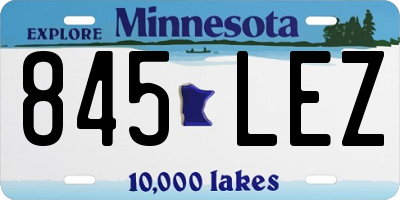 MN license plate 845LEZ