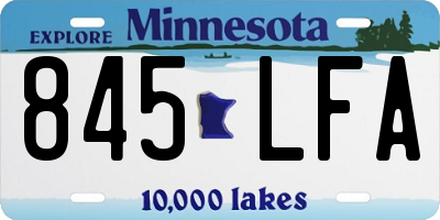 MN license plate 845LFA