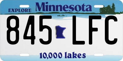 MN license plate 845LFC