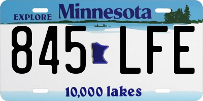 MN license plate 845LFE