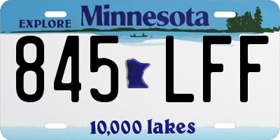 MN license plate 845LFF
