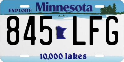 MN license plate 845LFG