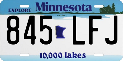 MN license plate 845LFJ