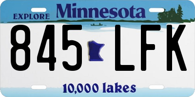 MN license plate 845LFK