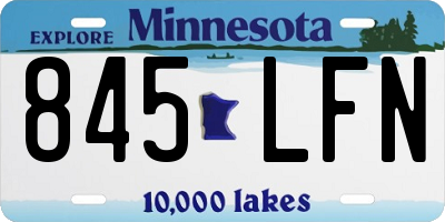MN license plate 845LFN