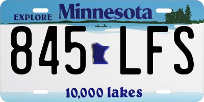 MN license plate 845LFS