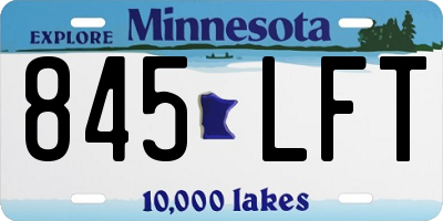 MN license plate 845LFT