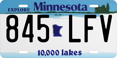 MN license plate 845LFV