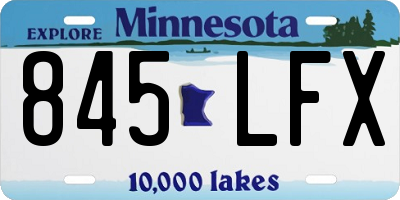 MN license plate 845LFX